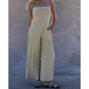 Free People Free-Est Kamora One-Piece Tube Jumpsuit Dress Wide-Leg S 286510